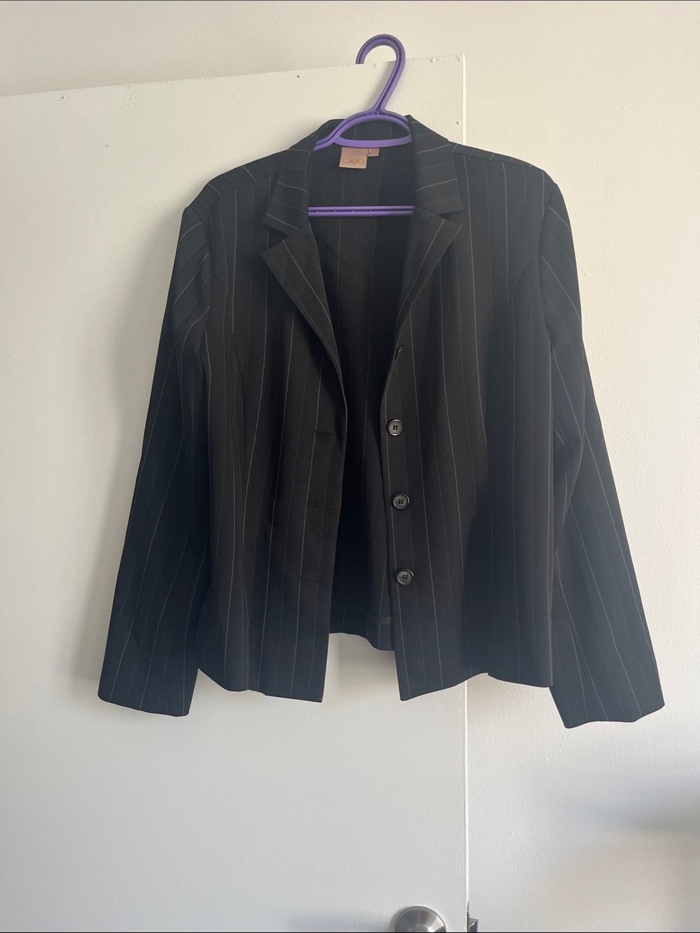 Pinstripe office siren blazer/shirt